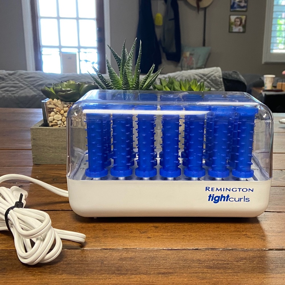 Remington Tight Curls Pageant Hot Rollers Set 21 WaxCore H-21SPN  with Clips